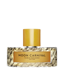 Moon Carnival Vilhelm. His love was a dancer whose golden skin held the scent of passion and who loved tuberose more than any other flower. So he traveled the world in search of all the tuberose to fill the moon. For seven days and seven nights, the moon scattered this enchanting scent – pears, patchouli, ambroxan, orris, and musk – across the universe.