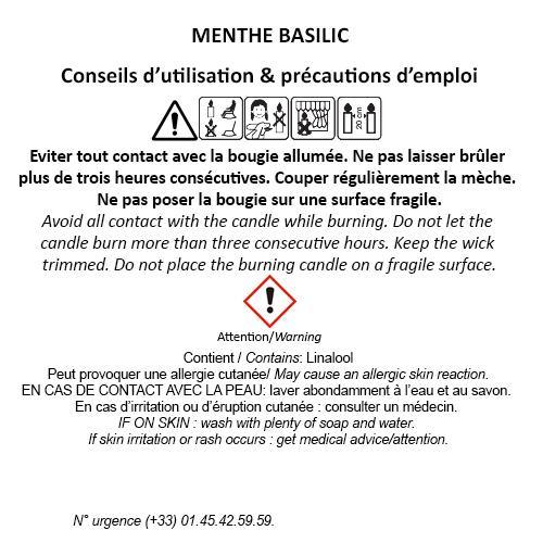 Fragonard Menthe Basilic Candle - Parfums De France 