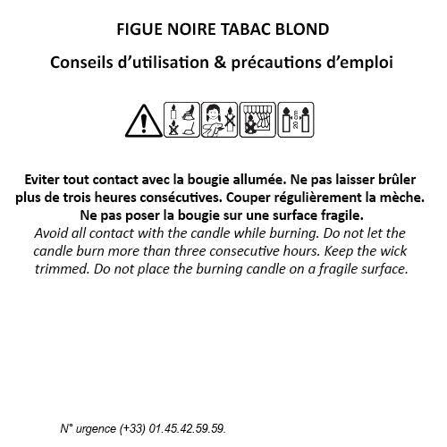 Fragonard Figue Noire Tabac Blond Candle - Parfums De France 