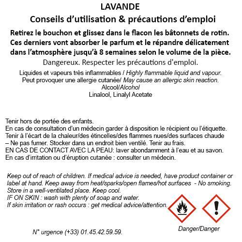 Fragonard Lavande Room Diffuser & 10 sticks - Parfums De France 